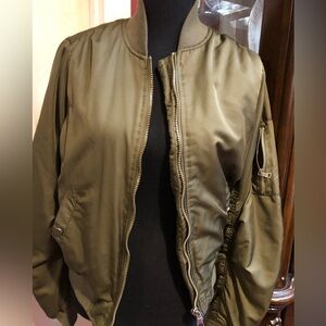 Topshop olive green Bomber Jacket